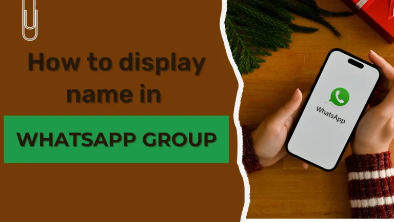 how to display name in whatsapp group